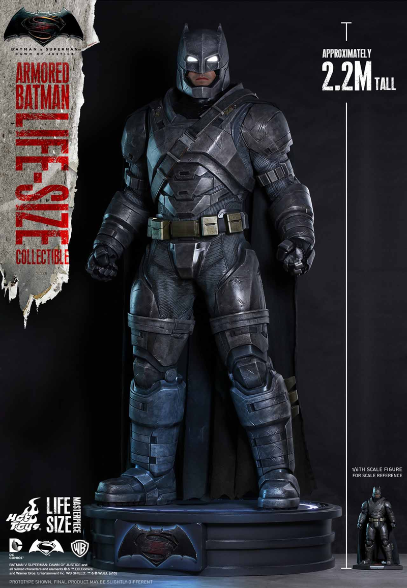 Illustration for article titled Good God, Hot Toys Is Doing Life-Size Figures, Starting with BvS' Armored Batman